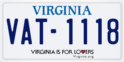 VA license plate VAT1118