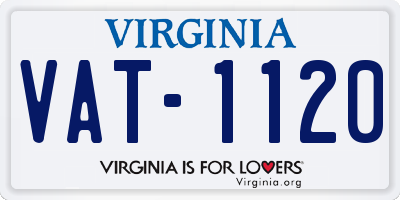 VA license plate VAT1120