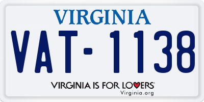 VA license plate VAT1138