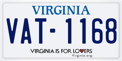 VA license plate VAT1168