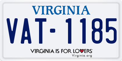 VA license plate VAT1185