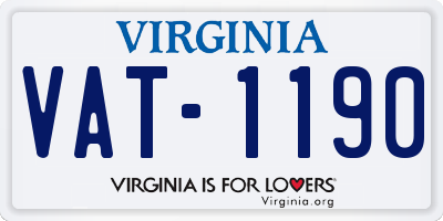 VA license plate VAT1190