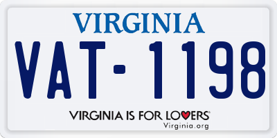 VA license plate VAT1198