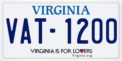 VA license plate VAT1200