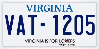 VA license plate VAT1205