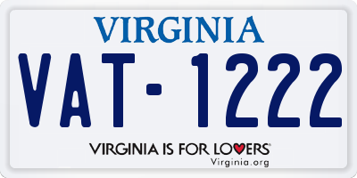 VA license plate VAT1222