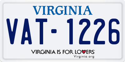 VA license plate VAT1226