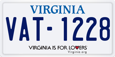 VA license plate VAT1228