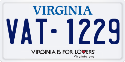 VA license plate VAT1229