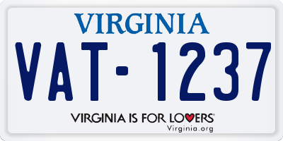 VA license plate VAT1237