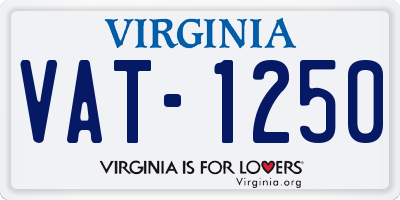 VA license plate VAT1250