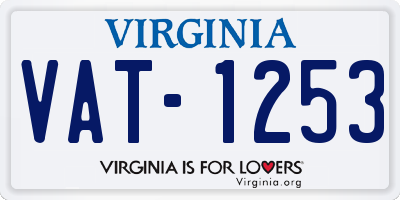 VA license plate VAT1253