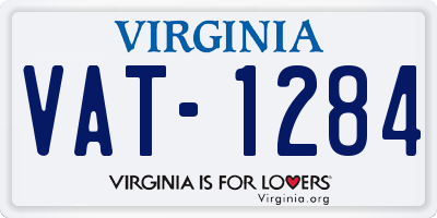 VA license plate VAT1284