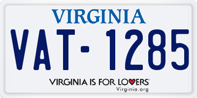 VA license plate VAT1285