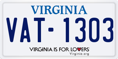 VA license plate VAT1303