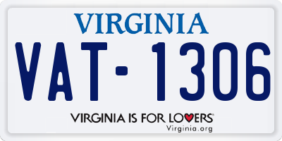 VA license plate VAT1306