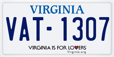 VA license plate VAT1307