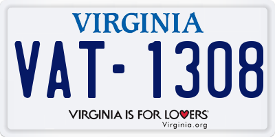 VA license plate VAT1308