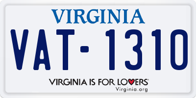 VA license plate VAT1310