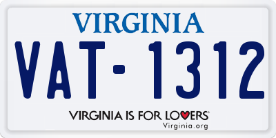 VA license plate VAT1312