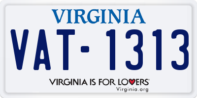 VA license plate VAT1313