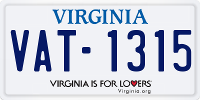 VA license plate VAT1315