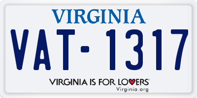 VA license plate VAT1317