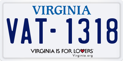 VA license plate VAT1318