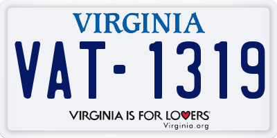 VA license plate VAT1319