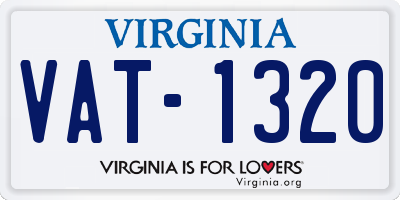 VA license plate VAT1320