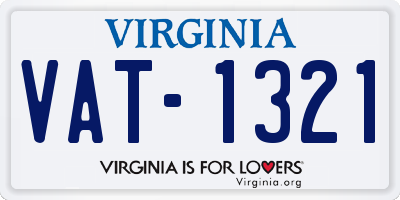 VA license plate VAT1321