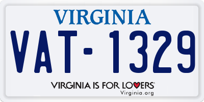 VA license plate VAT1329