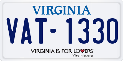 VA license plate VAT1330