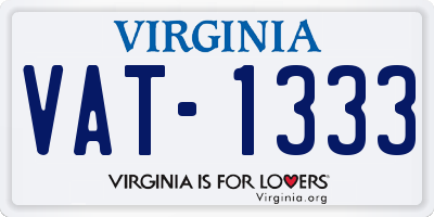 VA license plate VAT1333