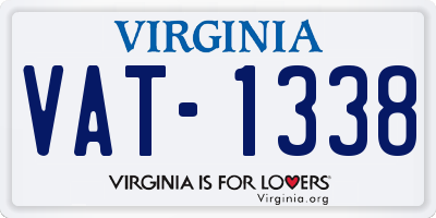 VA license plate VAT1338