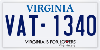 VA license plate VAT1340