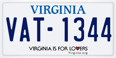 VA license plate VAT1344