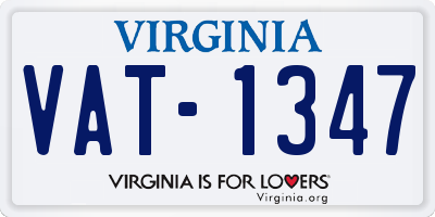 VA license plate VAT1347