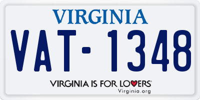 VA license plate VAT1348