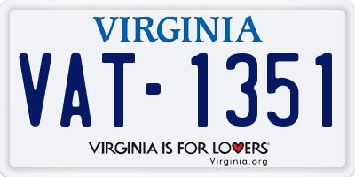 VA license plate VAT1351