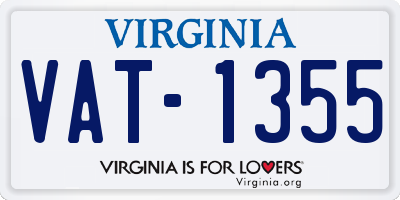 VA license plate VAT1355