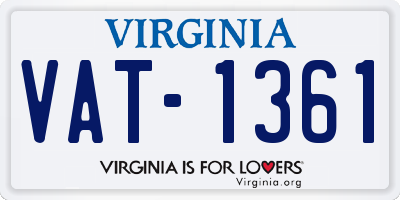 VA license plate VAT1361