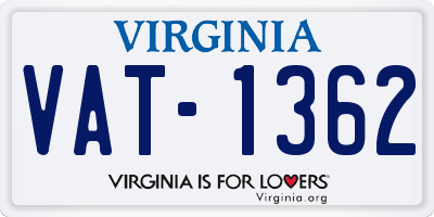 VA license plate VAT1362