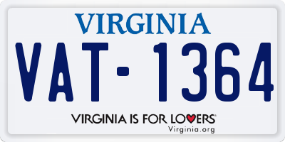 VA license plate VAT1364