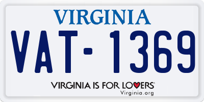 VA license plate VAT1369