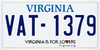 VA license plate VAT1379