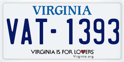 VA license plate VAT1393