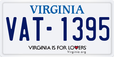 VA license plate VAT1395