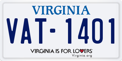 VA license plate VAT1401