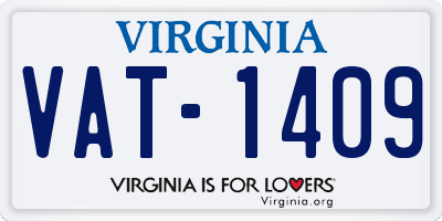 VA license plate VAT1409